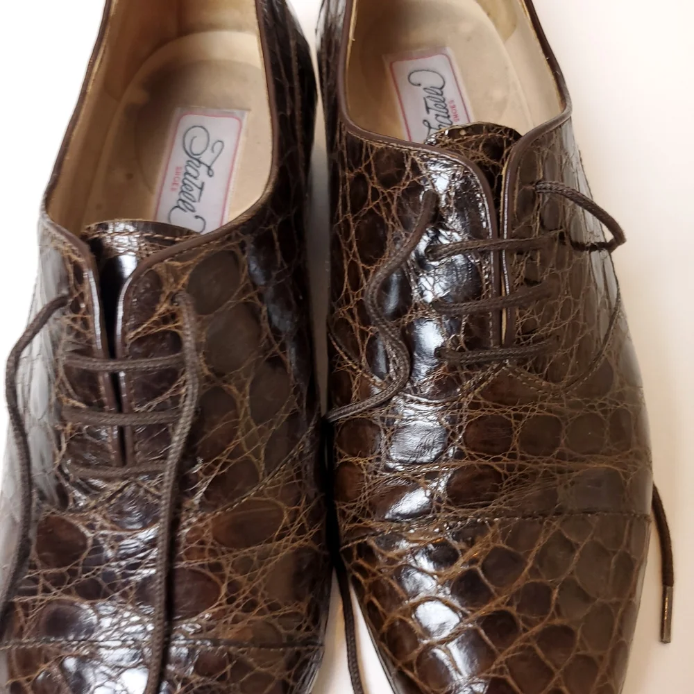 Vintage Fratelli Genuine Alligator Oxfords - Picture 7 of 13